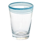 Vandglas med blå kant fra GreenGate - Tinashjem